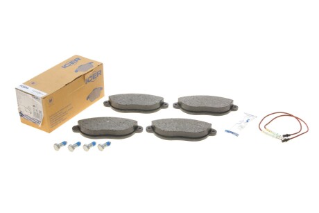 Колодки гальмівні (передні) Citroen Jumpy/Fiat Scudo/Ulysse/Peugeot Expert/806 95-06 (+датчики UA63 ICER 141122-700