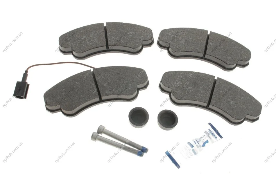 Колодки гальмівні (передні) Citroen Jumper/Fiat Ducato/Peugeot Boxer 99- R16 (+датчик) UA63 ICER 141522-066 (фото 1)