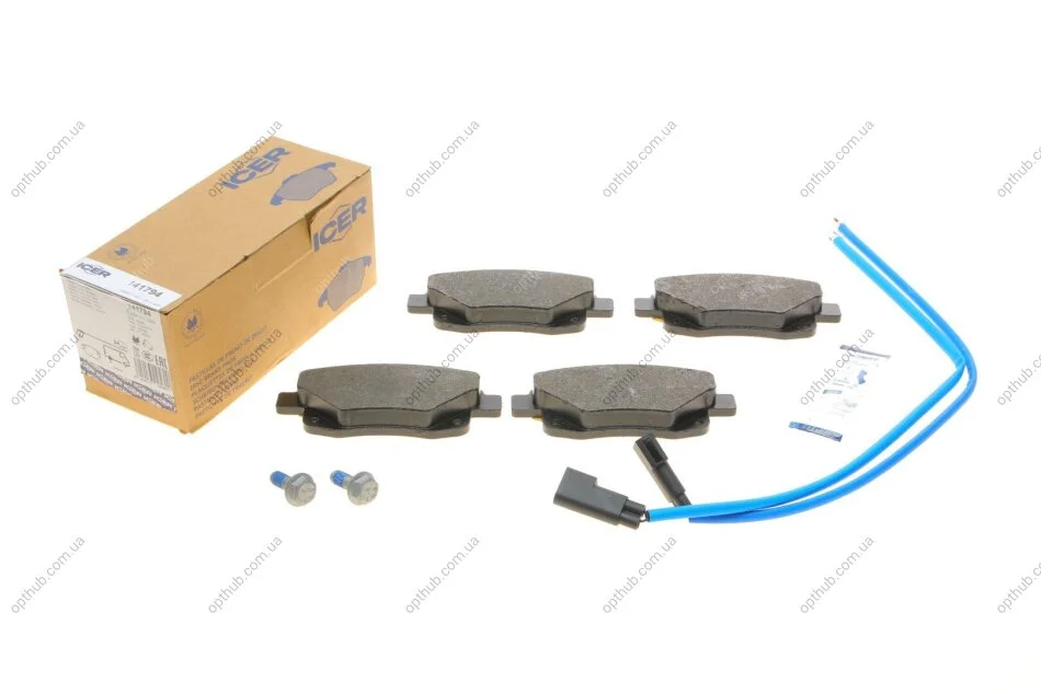 Колодки гальмівні (задні) Ford Transit V347 06-14 (+датчики) UA63 ICER 141794 (фото 1)