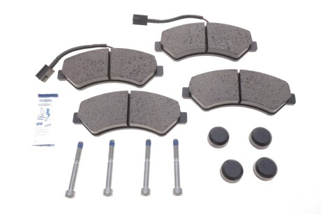 Колодки гальмівні (передні) Citroen Jumper/Fiat Ducato/Peugeot Boxer 06- R16 (з датчиком) UA63 ICER 141836-203