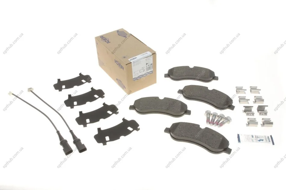 Колодки гальмівні (передні) Ford Transit Custom/Tourneo Custom V362 12-/Transit V363 13- (+датчики UA63 ICER 142119 (фото 1)