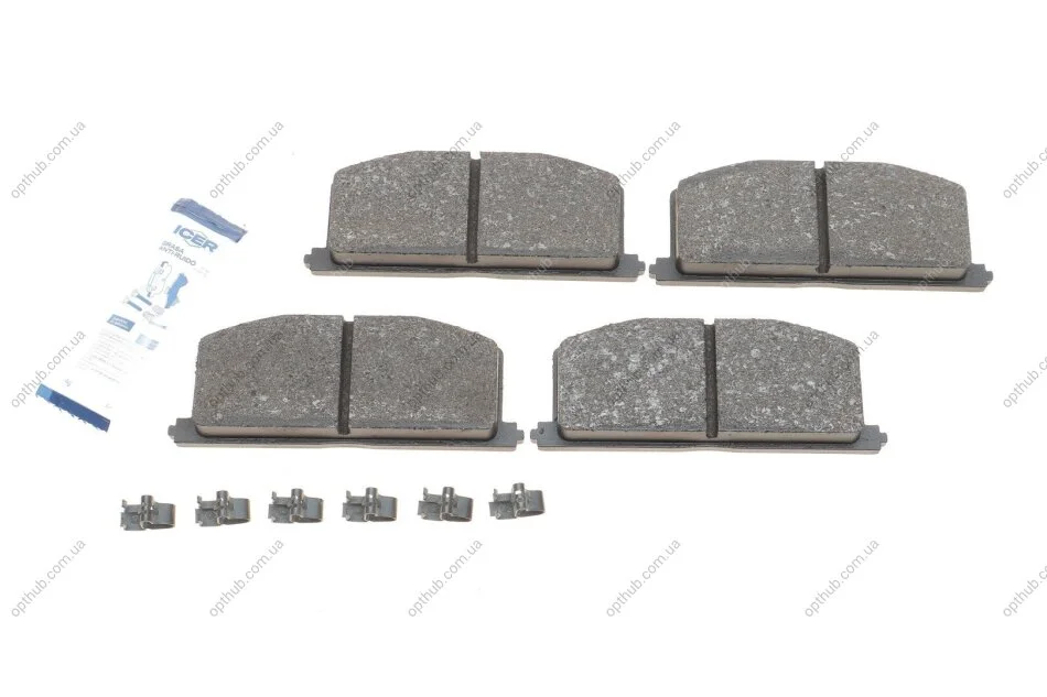 Колодки гальмівні (передні) Toyota Camry 82-91/Carina 82-01/Celica 85-93/Corolla 83-00 UA63 ICER 180462 (фото 1)