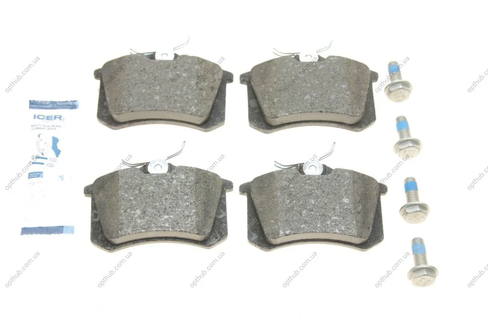 Колодки гальмівні (задні) Audi/Seat/Skoda Fabia/Octavia/VW Caddy/Passat 96-/Citroen/Peugeot 00 UA63 ICER 180697-703 (фото 1)