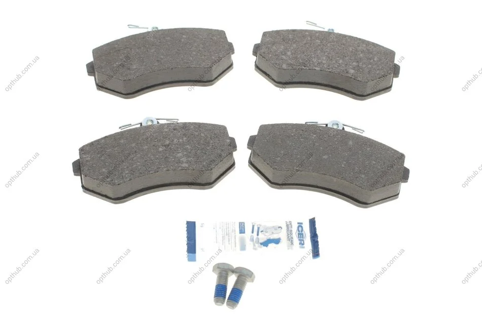 Колодки гальмівні (передні) Audi 80/90/100/200 77-96/VW Passat B3/B4 88-97 UA63 ICER 180835-700 (фото 1)