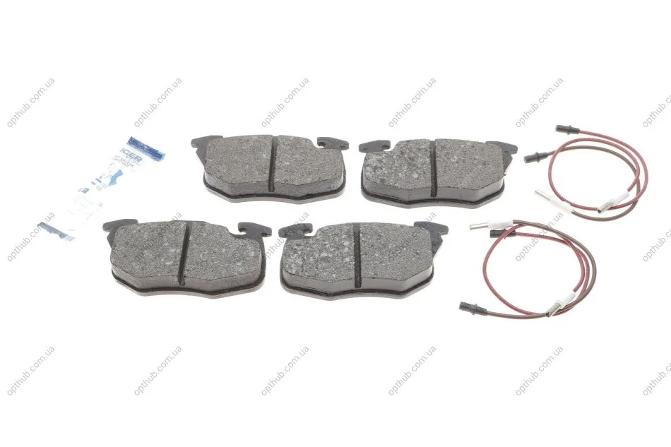 Колодки гальмивни (передни) Peugeot 106/306 91-04 (+датчики L=180mm/305mm) UA63 ICER 180866 (фото 1)