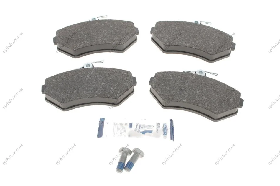 Колодки гальмівні (передні) Seat Cordoba/Ibiza/Toledo 93-02/VW Golf 86-02/Passat B2/B3/B4 85-9 UA63 ICER 181012-700 (фото 1)