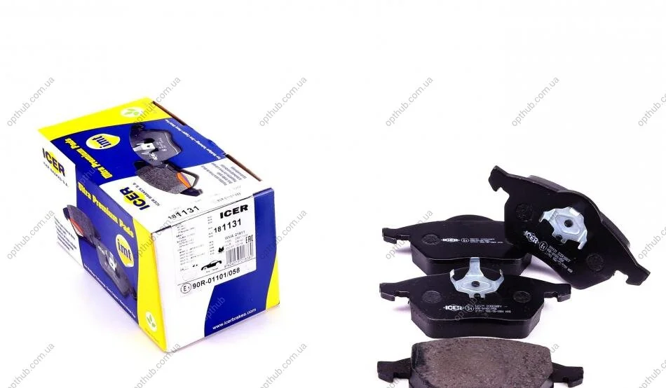 Колодки гальмівні (передні) Audi A3/TT/Skoda Octavia 96-10/VW Golf/Passat B3/B4 91-06 (без датчика UA63 ICER 181131 (фото 1)