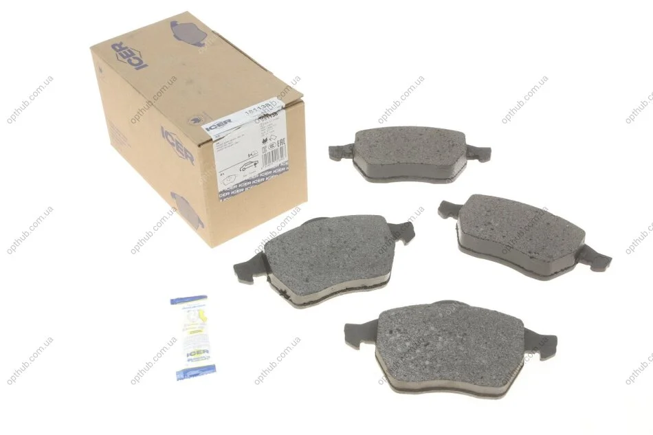 Колодки гальмівні (передні) Audi A4 94-01/VW Passat B3/B4/B5 96-00 UA63 ICER 181138 (фото 1)