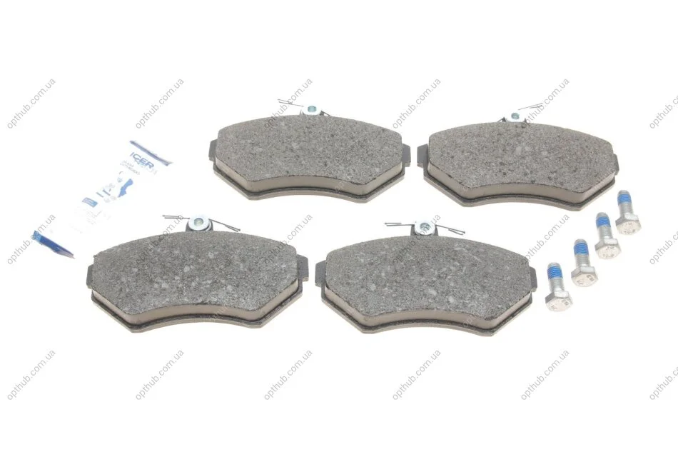 Колодки гальмівні (передні) Seat Cordoba/Ibiza/VW Caddy/Golf/Polo 91-04/Passat B3/B4 88-97 UA63 ICER 181156-700 (фото 1)