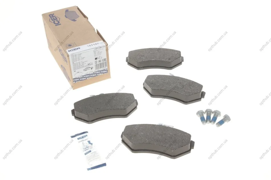 Колодки гальмівні (передні) Audi A4 94-01/VW Passat B5 96-00 UA63 ICER 181157-700 (фото 1)