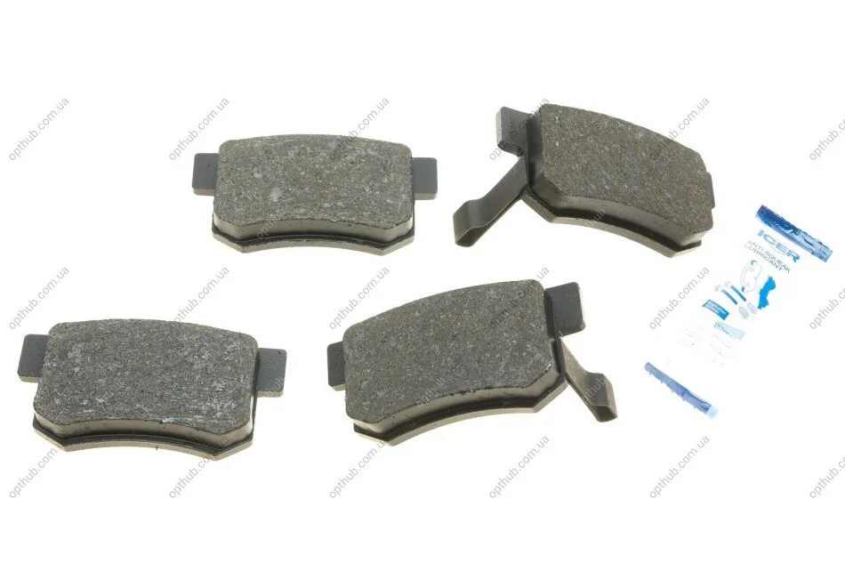Колодки гальмивни (задни) Honda Accord IV-VII 90-08/Civic VI-VIII 97-/CR-V II 01-07/FR-V 04- UA63 ICER 181187 (фото 1)