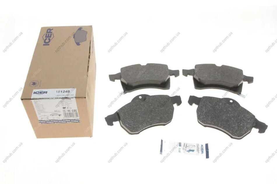 Колодки гальмівні (передні) Opel Astra G 98-09/Zafira A 99-05/Chevrolet Astra 02-11 UA63 ICER 181248 (фото 1)