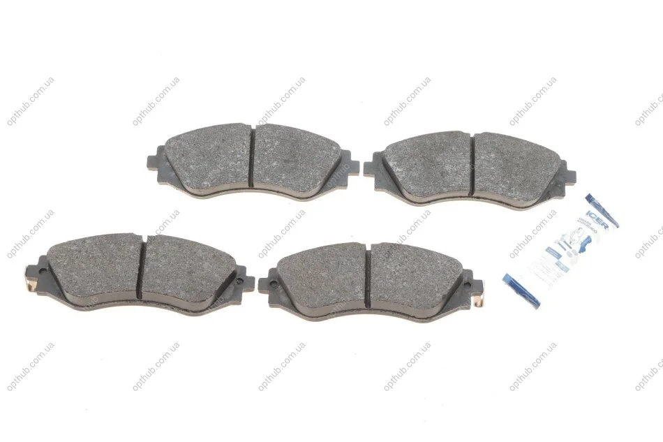 Колодки гальмівні (передні) Chevrolet Epica 05-/Astra 99-11/Daewoo Nubira/Leganza 97-/Rezzo 00- UA63 ICER 181260 (фото 1)
