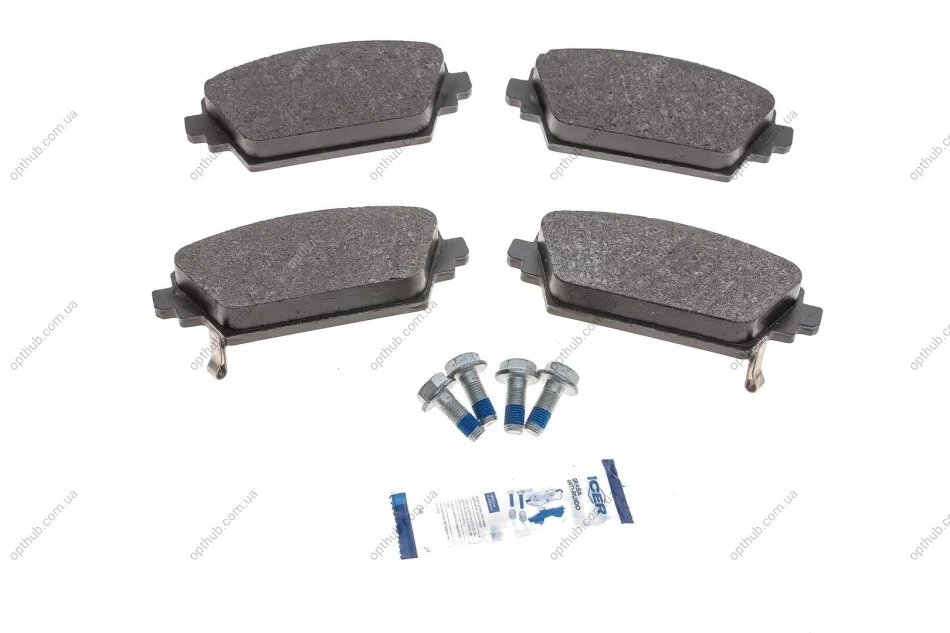 Колодки гальмівні (передні) Honda Accord VI 98-03/Nissan Primera 02-/Almera Tino 00-06 (opt-om) ICER 181286-701 (фото 1)