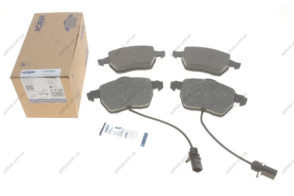 Колодки гальмівні (передні) Audi A4/A6 95-11/Skoda SuperB 01-08/VW Golf/Passat B5 97-06 UA63 ICER 181331 (фото 1)