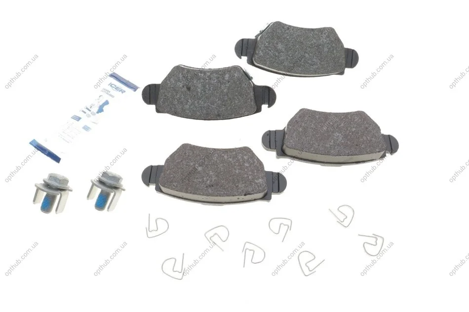 Колодки гальмівні (задні) Opel Astra G 98-09/Zafira A 99-05/Chevrolet Corsa 94-02/Zafira 01-12 UA63 ICER 181363-702 (фото 1)