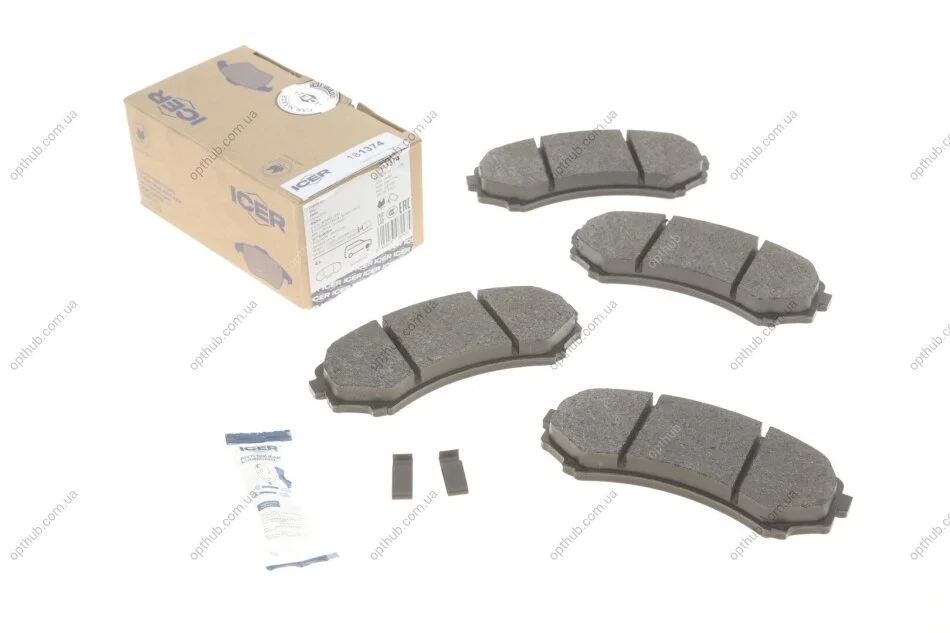 Колодки гальмівні (передні) Mitsubishi Grandis 04-11/Pajero II-IV 90-/Mazda E2000/2200 88-03 UA63 ICER 181374 (фото 1)