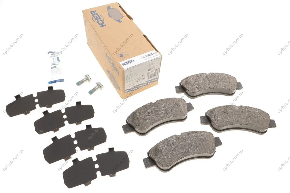 Колодки гальмивни (передни) Citroen Berlingo/C2/C3/C4/Peugeot 206/207/208/307 96-/Opel Corsa F UA63 ICER 181388-402 (фото 1)