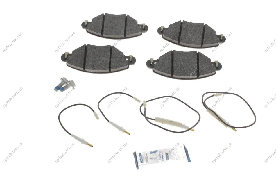 Колодки гальмівні (передні) Citroen C5 01- (+датчики) UA63 ICER 181419-701 (фото 1)
