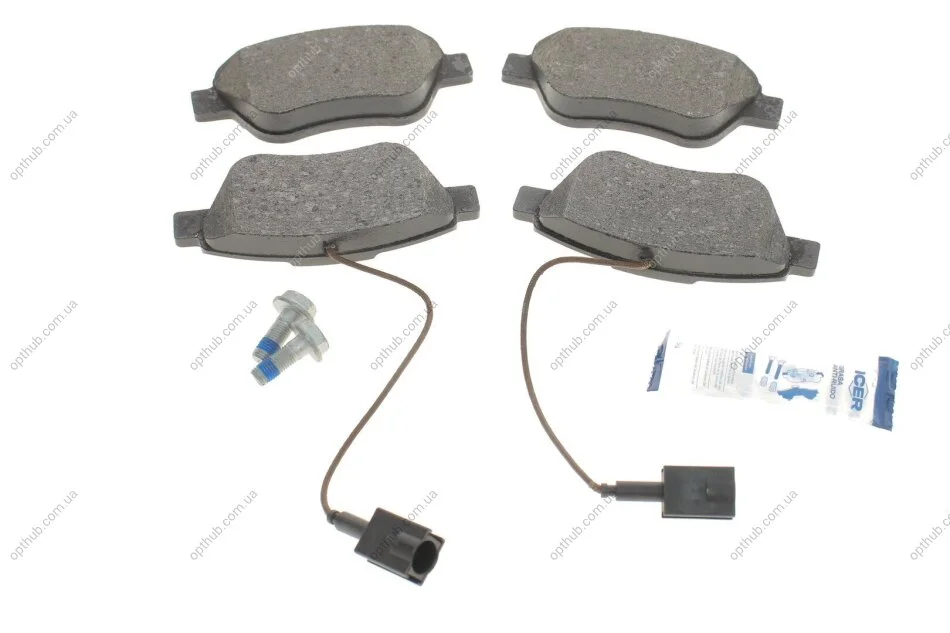 Колодки гальмівні (передні) Citroen Nemo 10-/Peugeot Bipper/Fiat 500/500C 08-/Punto 12- (+датч UA63 ICER 181444-203 (фото 1)