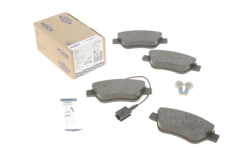 Колодки гальмівні (передні) Citroen Nemo/Peugeot Bipper/Fiat Fiorino/Punto 08-/Doblo 01- (+дат UA63 ICER 181444-701
