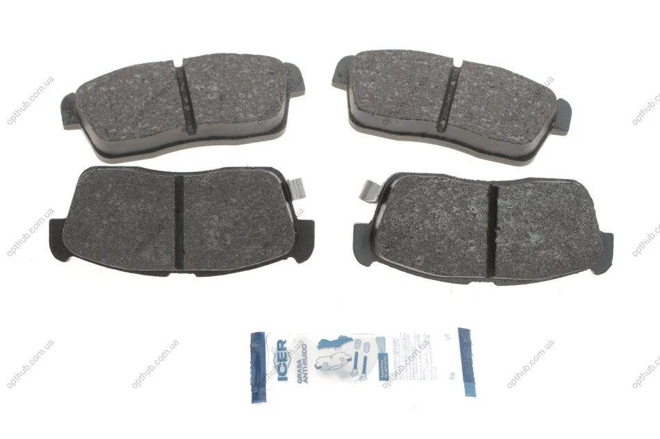 Колодки гальмівні (передні) Chevrolet Cruze 00-08/Subaru Justy 07-/Suzuki Ignis 00-/Nissan Pixo 09 UA63 ICER 181452 (фото 1)