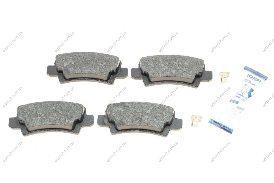 Колодки гальмивни (задни) Toyota Corolla 01-14 UA63 ICER 181514 (фото 1)
