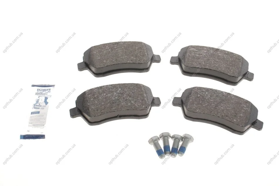 Колодки гальмівні (передні) Renault Kangoo/Logan/Clio 07-/Zoe/Duster/Dokker/Megane 12-/Nissan UA63 ICER 181534-700 (фото 1)