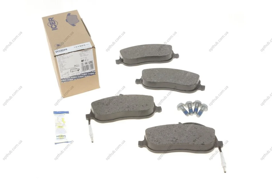 Колодки гальмівні (передні) Citroen C8 02-/Jumpy/Fiat Scudo/Peugeot Expert 95-06/807 02- (+дат UA63 ICER 181553-701 (фото 1)