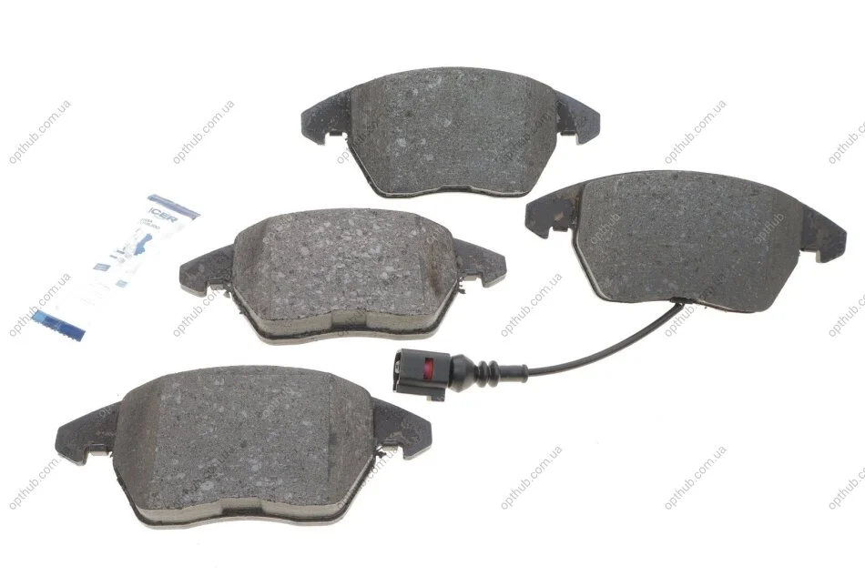 Колодки гальмивни (передни) Skoda Fabia/Rapid 10-/Octavia/VW Caddy 04-15/Golf/Passat 03- (+датчик) UA63 ICER 181567 (фото 1)
