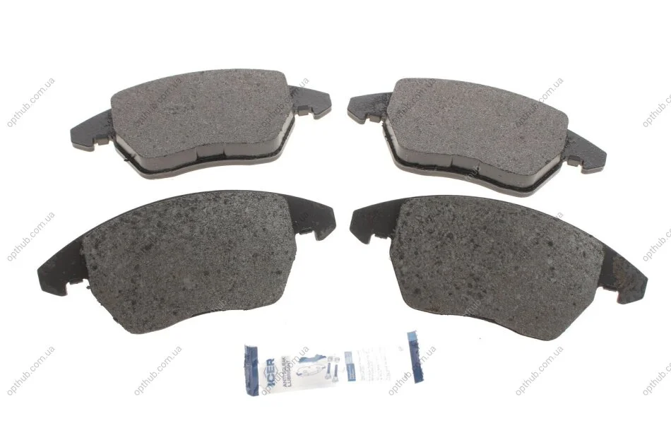 Колодки гальмівні (передні) Citroen C4 04-11/Peugeot 207/308 07-14/208 12-/307 03-09/3008 09-16 UA63 ICER 181637 (фото 1)