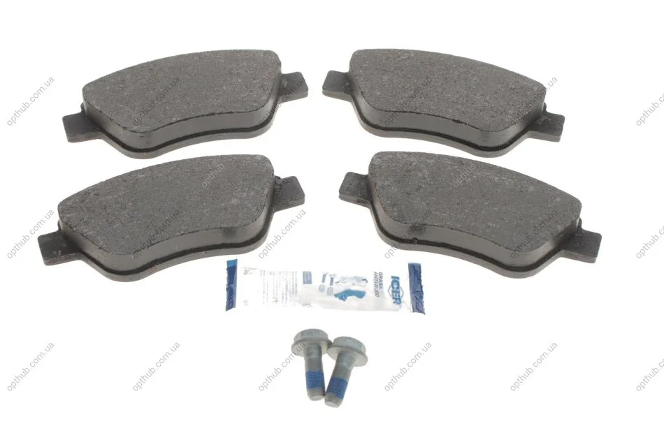 Колодки гальмівні (передні) Fiat Doblo 00-/Panda 03-/500 II 07-/Lancia Musa 04-12 UA63 ICER 181648-701 (фото 1)
