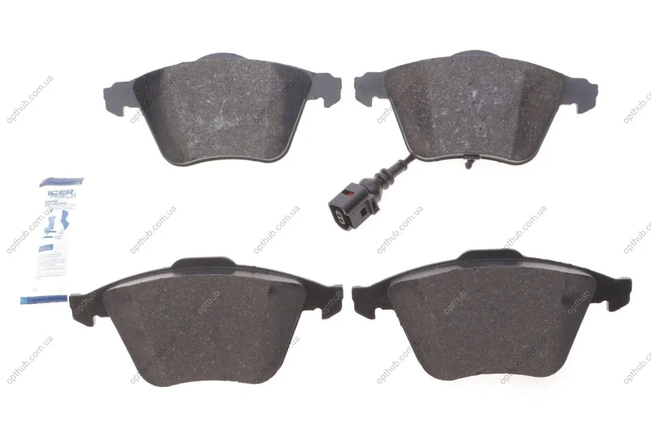 Колодки гальмівні (передні) Audi A3/TT/Skoda SuperB/VW Passat B6/B7/Golf IV-VI 02-15 (+датчик) UA63 ICER 181653 (фото 1)
