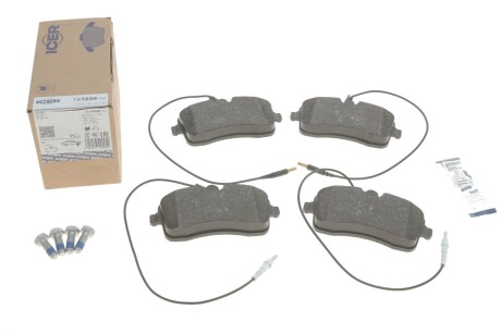 Колодки гальмівні (передні) Peugeot 407 04- (+датчики) UA63 ICER 181656-700