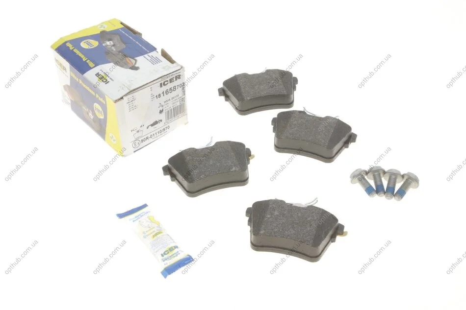 Колодки гальмівні (задні) Citroen C5 08-/Peugeot 407 04-/607 00-11 UA63 ICER 181658-703 (фото 1)