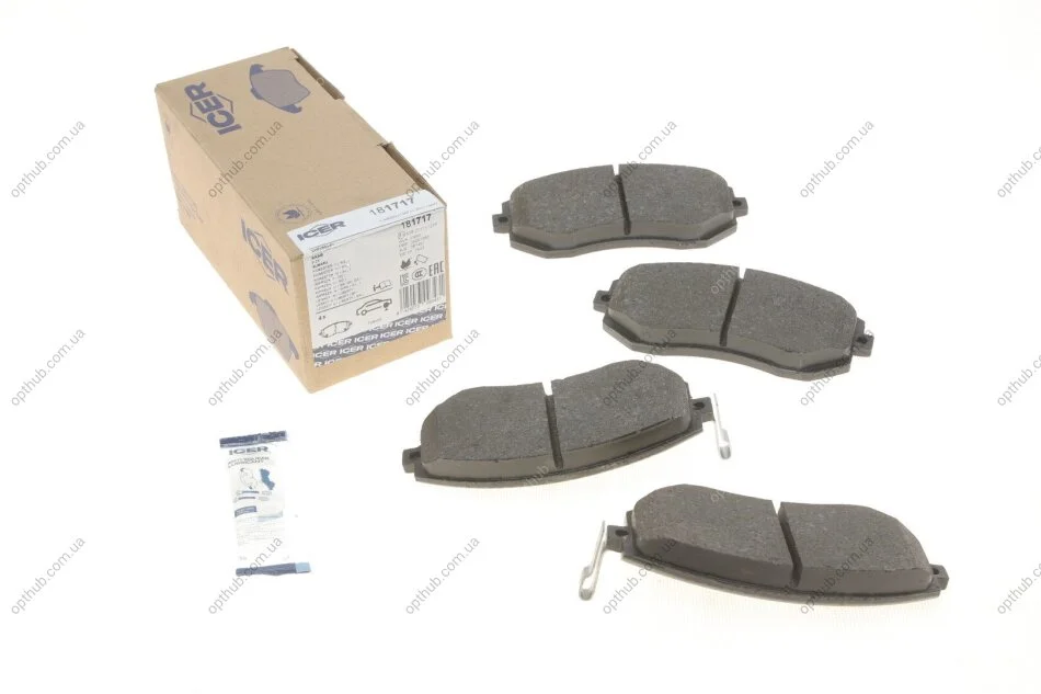 Колодки гальмівні (передні) Subaru Forester 02-/Impreza 00-/Legacy 03-14/Outback 03- UA63 ICER 181717 (фото 1)