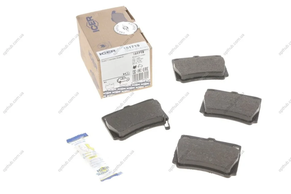 Колодки гальмивни (задни) Mitsubishi Pajero 91-00/Pajero Sport 98- UA63 ICER 181719 (фото 1)