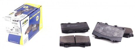 Колодки гальмівні (передні) Toyota Land Cruiser 100 98-07/Prado 02-10/Lexus LX 98-08 UA63 ICER 181723