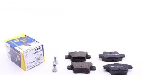 Колодки гальмівні (задні) Citroen C4 04-11/Peugeot 207 06-13/307 00-12 UA63 ICER 181729-701