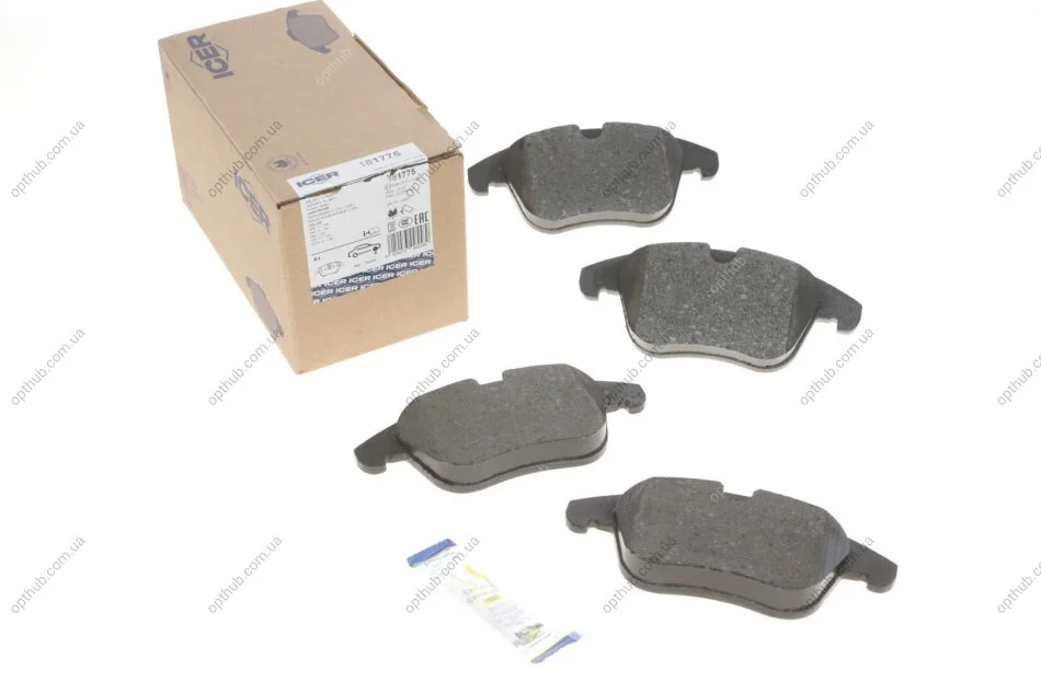 Колодки гальмівні (передні) Ford Mondeo/Galaxy/S-Max/Volvo XC70/V70/S80 07-16/V60/S60/Land Rover 1 UA63 ICER 181775 (фото 1)