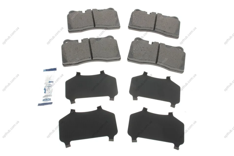 Колодки гальмивни (передни/задни) Audi A3/TT 04-15/Seat Leon 12-/Porsche Cayenne 10- UA63 ICER 181791 (фото 1)
