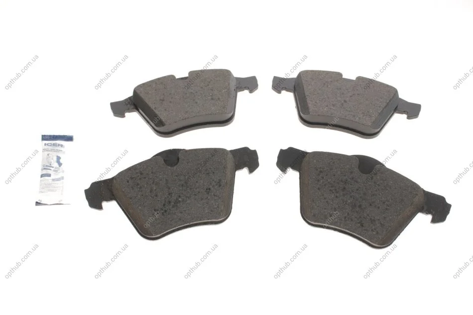 Колодки гальмівні (передні) Ford Galaxy/Mondeo IV/S-Max 07-15/Volvo S60/S80/V60/V70/XC70 06- UA63 ICER 181805 (фото 1)