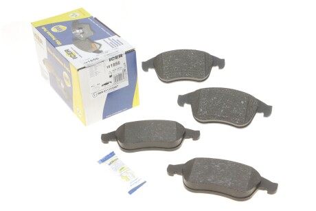 Колодки гальмівні (передні) Renault Megane III/Laguna III/Scenic III/Fluence 07- (WVA 24709/24710) UA63 ICER 181856