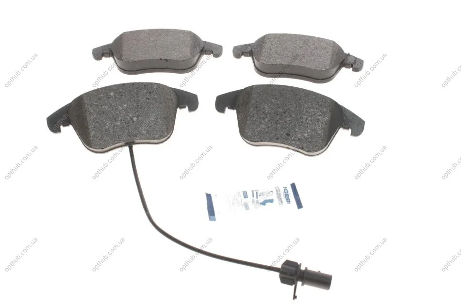 Колодки гальмівні (передні) Audi A4 07-18/Audi A5 07-/Audi Q5 12-17 (+датчик) UA63 ICER 181864 (фото 1)