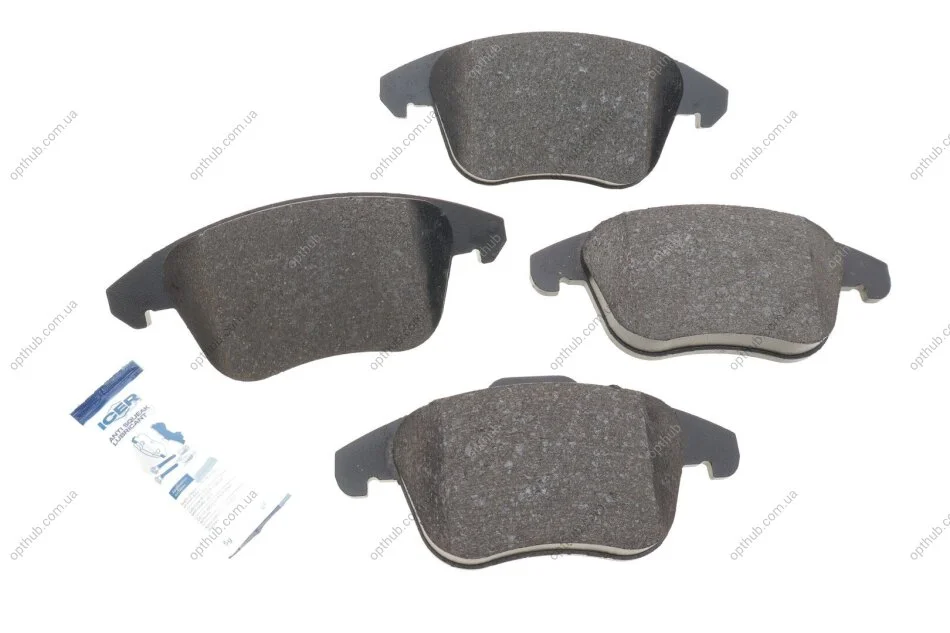Колодки гальмівні (передні) Citroen C4 09-/C4 Grand Picasso 06-13/Peugeot 3008 11-16/5008 09-17 UA63 ICER 181866 (фото 1)