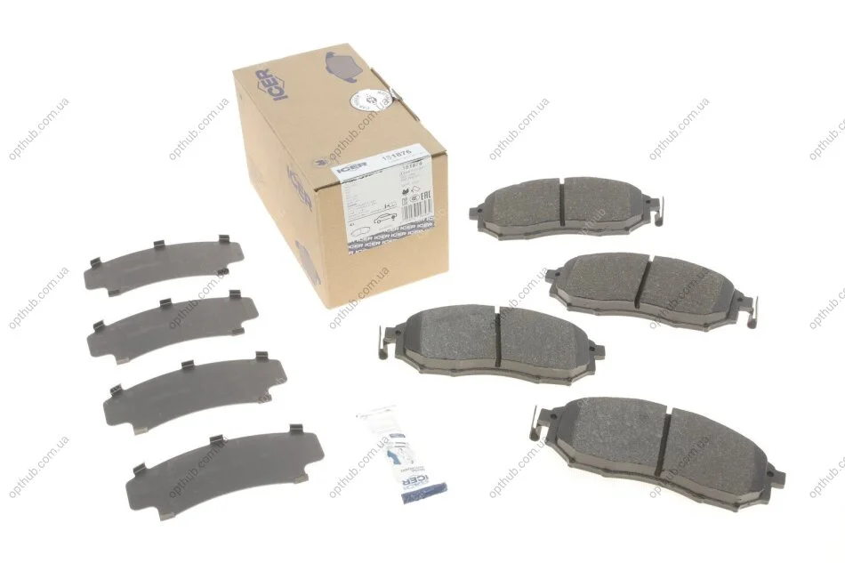 Колодки гальмівні (передні) Renault Koleos 08-/Nissan Qashqai 07-13/Pathfinder/NP300/Murano 05- UA63 ICER 181876 (фото 1)