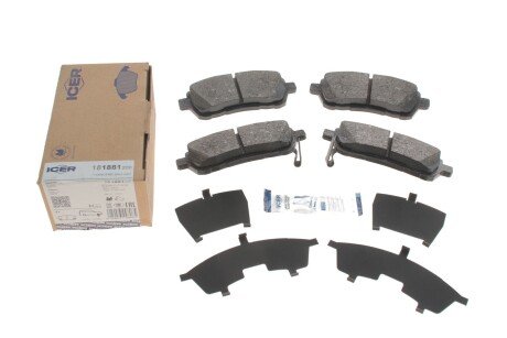 Колодки гальмівні (передні) Mazda 2 III 07-15/Subaru Justy 07-/Suzuki Swift 10- UA63 ICER 181881-200