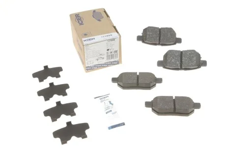 Колодки гальмивни (задни) Toyota Corolla/Auris 06-14/IQ/Urban Cruiser 09-15/Prius 12-/Yaris 05- UA63 ICER 181899