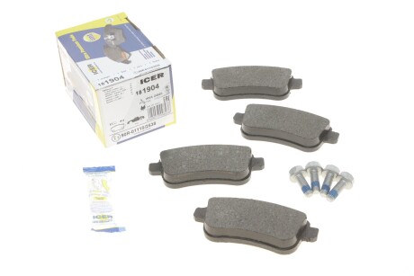 Колодки гальмівні (задні) Renault Megane III 08-/Grand Scenic III 09-/Fluence 14- UA63 ICER 181904