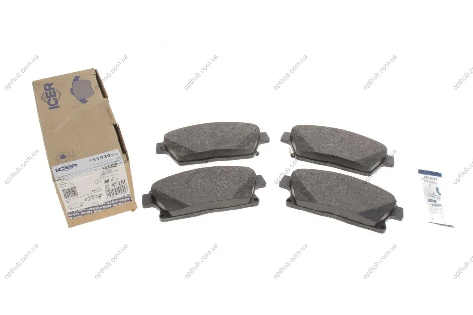 Колодки гальмівні (передні) Nissan Rogue 10-13/Chevrolet Cruze/Opel Astra 09-/Zafira C/Mokka 1 UA63 ICER 181939-202 (фото 1)